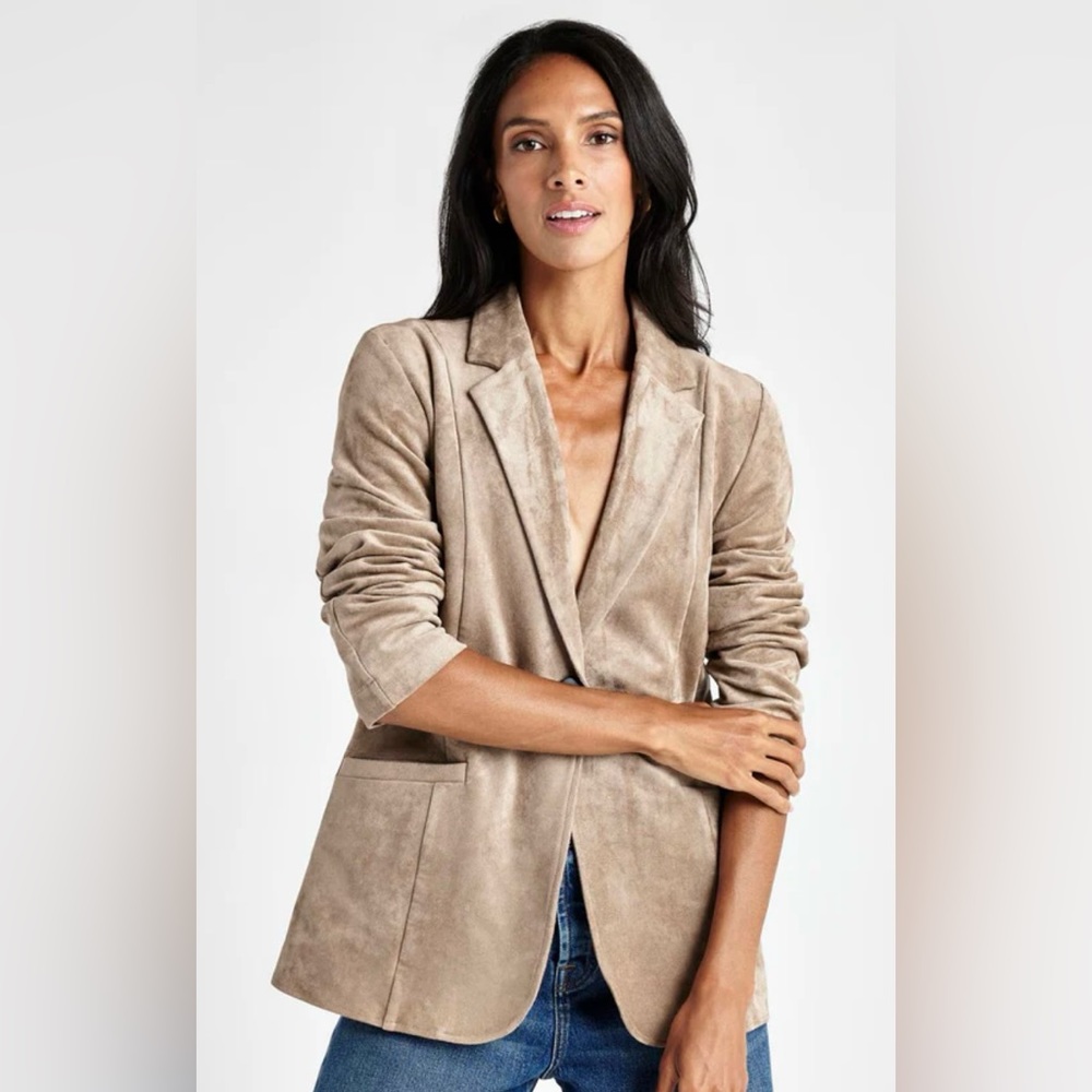 Vegan Suede Blazer from Splendid (Brand new) tan
